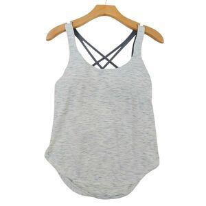 Lululemon Tank Womens 8 Light Gray Serene Free To Be Strappy Padded Athleisure